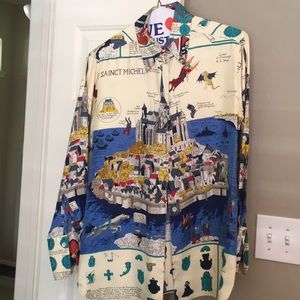 Silk long sleeve shirt